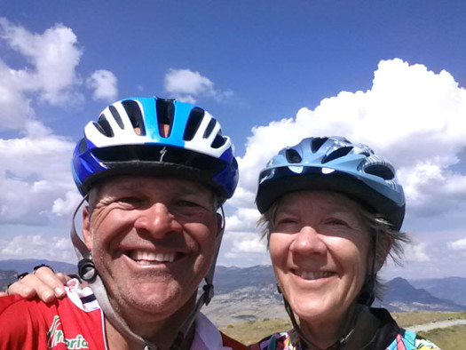 Rick with his wife Bridget on a bike tour through Yellowstone [P] courtesy of Rick Kapala