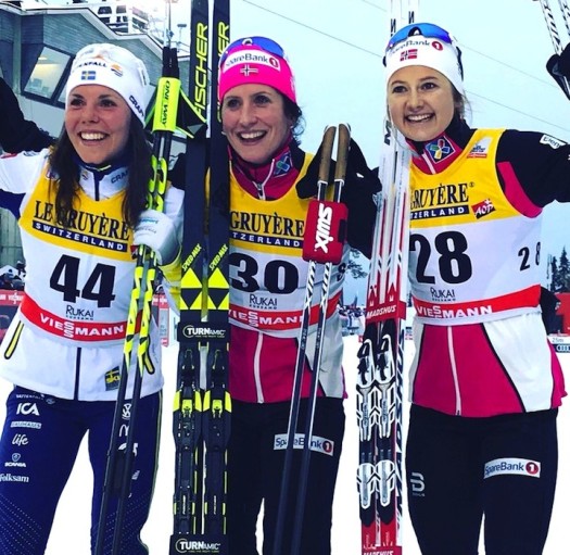 Women's 10km CL podium [P] Nordic Focus