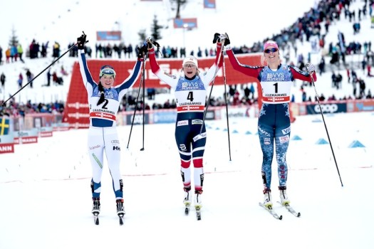 (l-r) Parmakoski, Fall, Bjornsen at the finish [P] Nordic Focus