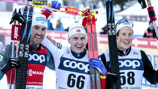 Men's 15km FR podium [P] Nordic Focus