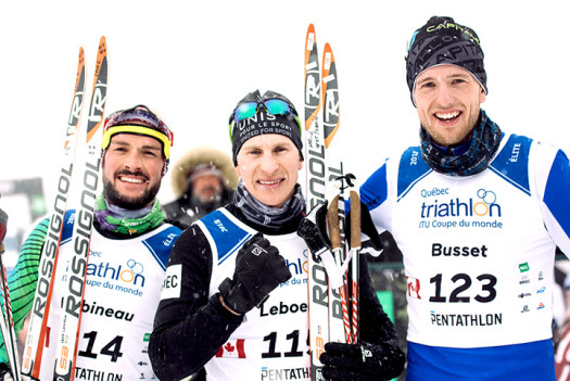 Olivier Babineau (CAN), Maxime Leboeuf (CAN, Christopher Busset (CAN) (l-r) [P] Groupe Pentathlon