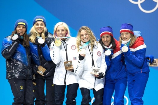 Women's Team Sprint medal podium [P] Sarah Brunson/USSA