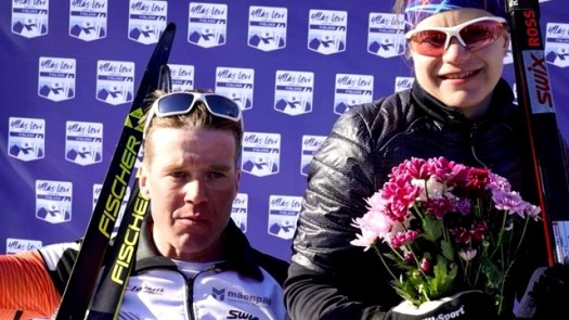 New 24hr world record holders Hans Mäenpää and Anni Angeria [P] Visma Ski Classics
