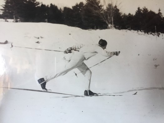 Broomhall's love affair with winter and skiing began with the fabled 10th Mountain Division. [P] Broomhall Family Collection