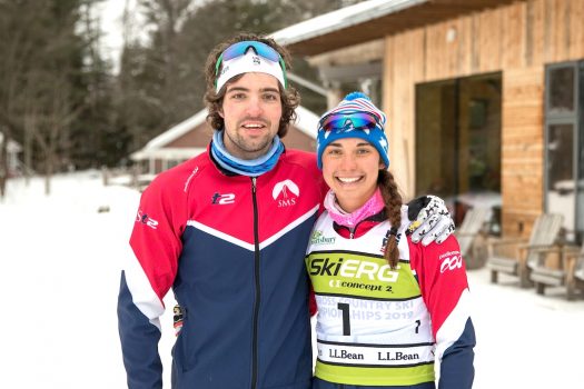 Ben Saxton (l) and Julia Kern won the Sprint FR titles at the 2019 L.L.Bean U.S Cross Country Championships [P] Reese Brown
