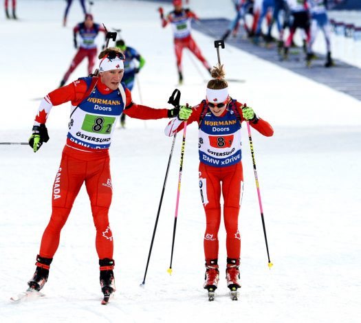 Canada’s Scott Gow (l) and Emma Lunder [P] Nordic Focus
