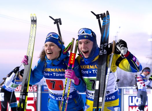 Sweden’s Hanna Oeberg (l) and Sebastian Samuelsson [P] Nordic Focus