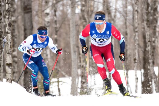 Simi Hamilton (r) leads Graham Ritchie [P] U.S. Ski & Snowboard – Reese Brown