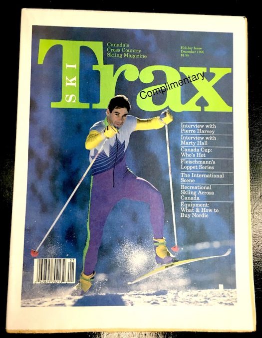 Pierre Harvey on the very first cover of SkiTrax Magazine in Dec. 1990 [P] SkiTrax
