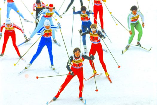 Sue Long at the 1985 Nordic World Championships in Seefeld, Austria [P] Hall Collection