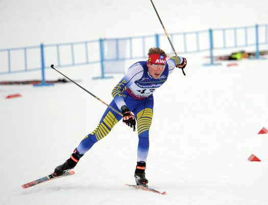 Gus Schumacher (Alaska Winter Stars/Team Alaska) pushes on his way to winning the men’s U18/U20 10K individual freestyle [P] Michael Dinneen