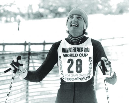 Alison Owen won the first women’s FIS XC Ski World Cup race at Telemaek, WI in December 1978 [P] Hall Collection