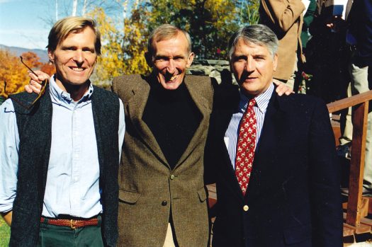 1994 photo of SMS Headmasters Past & Present (l-r) Richard Hindley was headmaster at SMS in the early years of the School, during the 1970s; Sverre was headmaster 1992-1996; and Chris Katsas, current headmaster for past 24 years [P] SMS