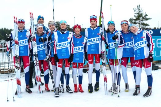 Sverre took a group of SMS skiers to Norway in 2018. They were invited to foerun the World cup Race in Lillehammer [P] SMS