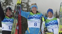 Olympic Biathlon Men’s 12.5km Pursuit podium. [P] Heinz Ruckemann