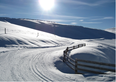 Pristine ski conditions at the Snow...