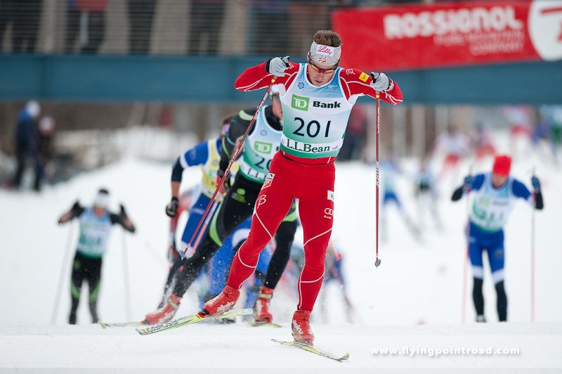 Kris Freeman leading the pack in...