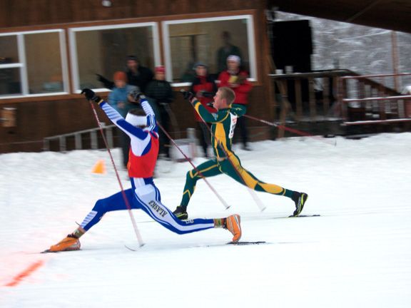 Tyler Kornfield outstretches Bjornsen at the...