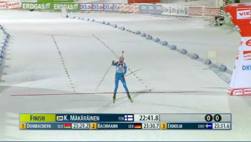 Kaisa Mäkäräinen of Finland wins. [P]...