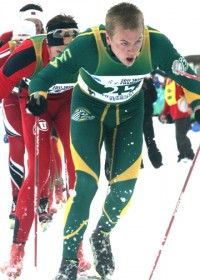 Erik Bjornsen of UAA in action during the men’s 20km Mass Start Classic. [P] Herb Swanson