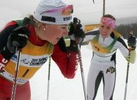 Graefnings (l) and Hajkova at the finish. [P] Herb Swanson