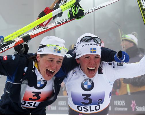 Ingemarsdotter (l) and Kalla take the...