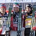 15km men handicap start podium (l-r): Finn Hagen Kroch (NOR), Petter Northug (NOR), Dario Cologna (SUI) [P] Nordic Focus
