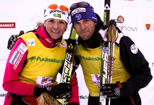 Majdic (l) and Gaillard win the...