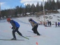 Relay races on the play hill. [P] Whitehorse XC Ski Club