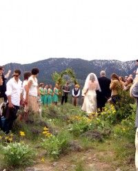 Caitlin walking down the aisle with her Dad. [P] Jessie Diggins