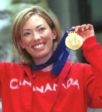 Canada’s Beckie Scott finally receives Olympic gold for the 10km pursuit at the 2002 Salt Lake Winter Olympics. [P] COC