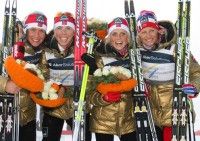 Norwegian Women’s Relay Team (l-r) Bjoergen, Stoermer-Steira, Johaug, Skofterud. [P] Nordic Focus