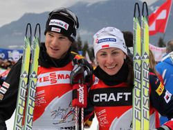 Dario Cologna (SUI) and Justyna Kowalczyk...