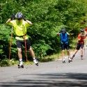 Rollerskiers on the roads near Hardwood....