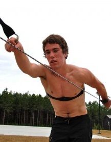 SOTC’s Cam Raynor working the bungees...