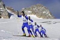 The Czech Ski Team in formation. [P] Czech Ski Team