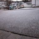Icy roads in Lillehammer made running treacherous [P] Holly Brooks