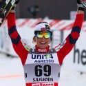 Marit Bjoergen (NOR) makes history. [P] Nordic Focus