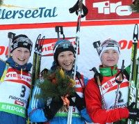 (l-r) Ekholm, Zaitseva and Domracheva [P] Nordic Focus