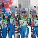 Russian Women’s Relay Team (l-r) Sleptsova, Sorokina, Bogaly-Titovets and Zaitseva [P] NordicFocus