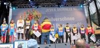 My first trip to a World Cup podium, and what a thrill to do it in front of the crowd in downtown Dusseldorf! [P] Marianne Valjas