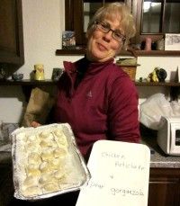 Kathy is the perfect mixture of mom and friend…. it’s so nice to be spending some time with people from home.  This night we had Kathy homemade ravioli for dinner – each ravioli made with loving care!  [P] courtesy Holly Brooks