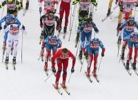 Start of the men’s Skiathlon… [P] NordicFocus