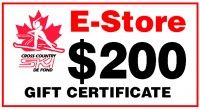 6th Prize – Cross Country Canada e-Store Gift Certificate (value $200)