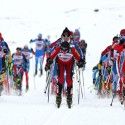 Front row (l-r) Johaug, Kowalczyk and Kristoffersen [P] Nordic Focus