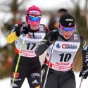 Kikkan Randall (USA) leads Nicole Fessel (GER) [P] Nordic Focus