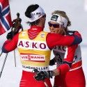 (l-r) Marit Bjoergen and Therese Johaug [P] Nordic Focus