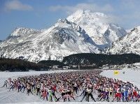 A shot of the MASS of skiers in the Engadin [P]taken from the Internet