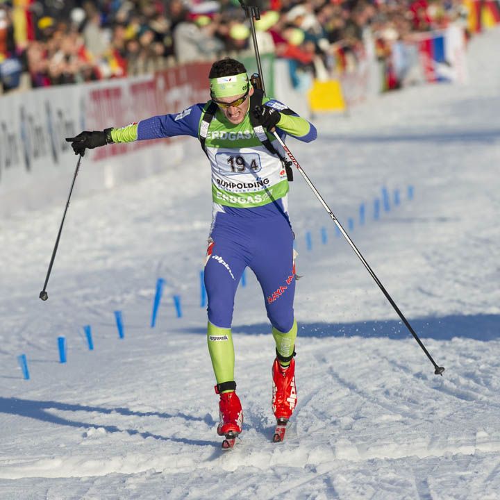 Jakov Fak (SLO) crossed the line...