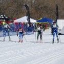 J2 Girls at the start of the classic sprint race finals. [P] Amie Smith